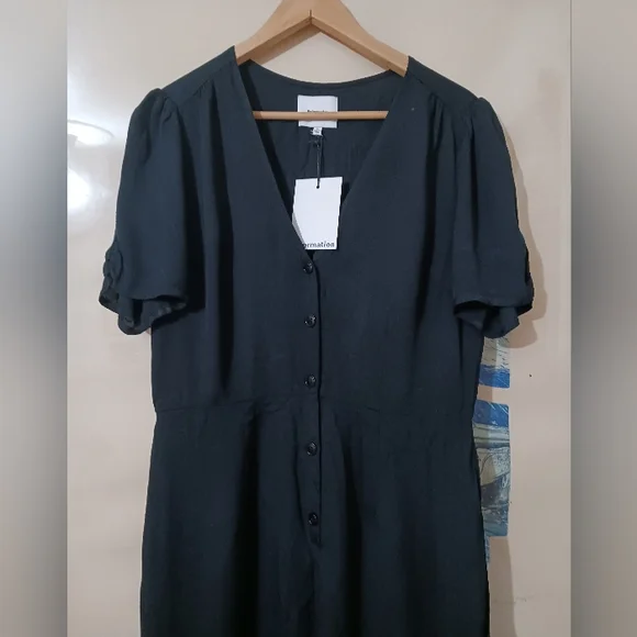 NWT Reformation France Black Jumpsuit Size 10 - Picture 3 of 10